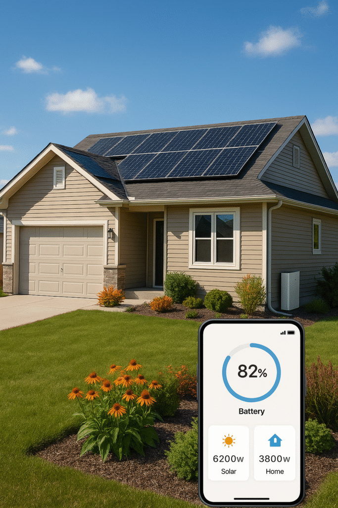 Solar Panels and Battery System Installed on Manitoba Home